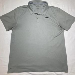 grey Nike dri fit polo shirt